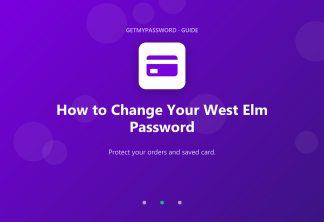 How to change a West Elm password