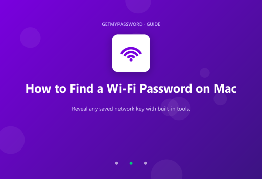 How to find a saved Wi-Fi password on a Mac