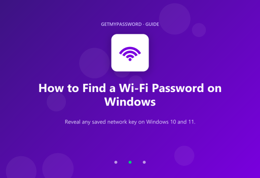 How to find a saved Wi-Fi password on Windows