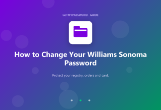 How to change a Williams Sonoma password