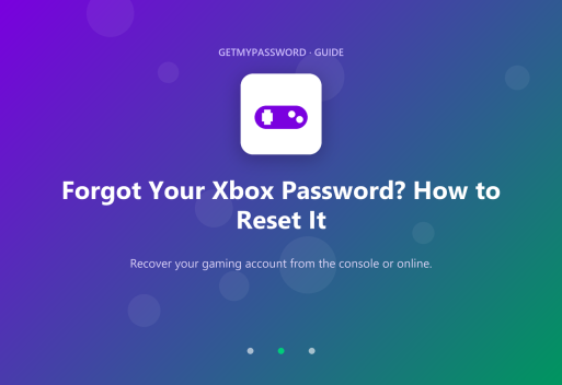 How to reset a forgotten Xbox password
