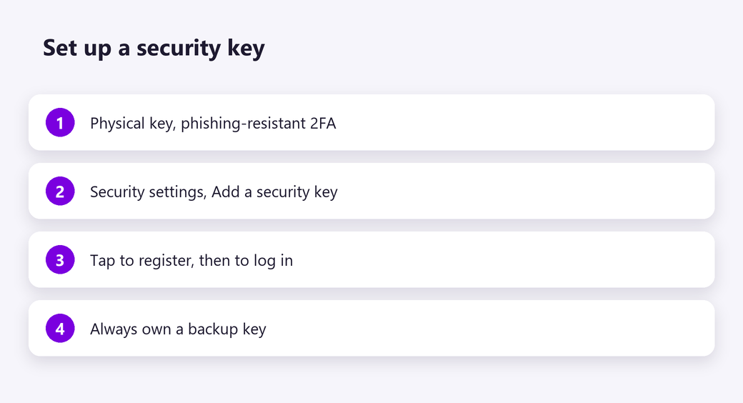 Set up a security key