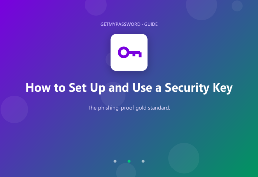 How to set up and use a security key