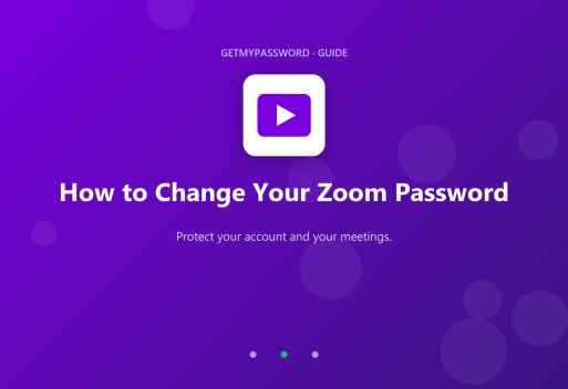 How to change a Zoom password