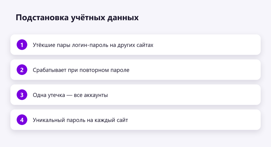 Подстановка учётных данных
