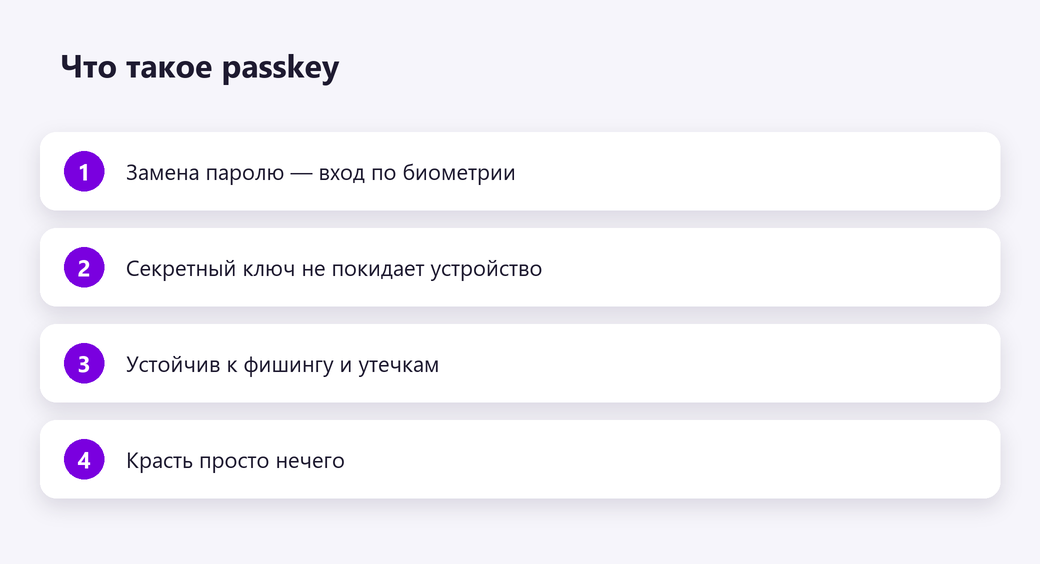 Что такое passkey