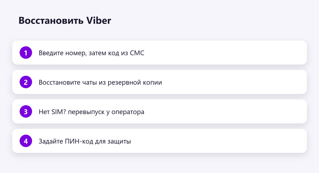 Восстановить Viber